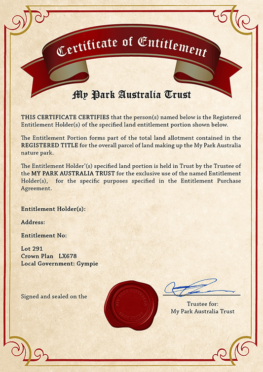My Park Australia - Certificate